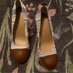 G.H. Bass & Co. Striped Blue and Brown Espadrilles